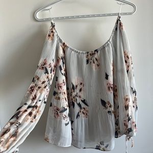 DYNAMITE tube top blouse, floral, size S